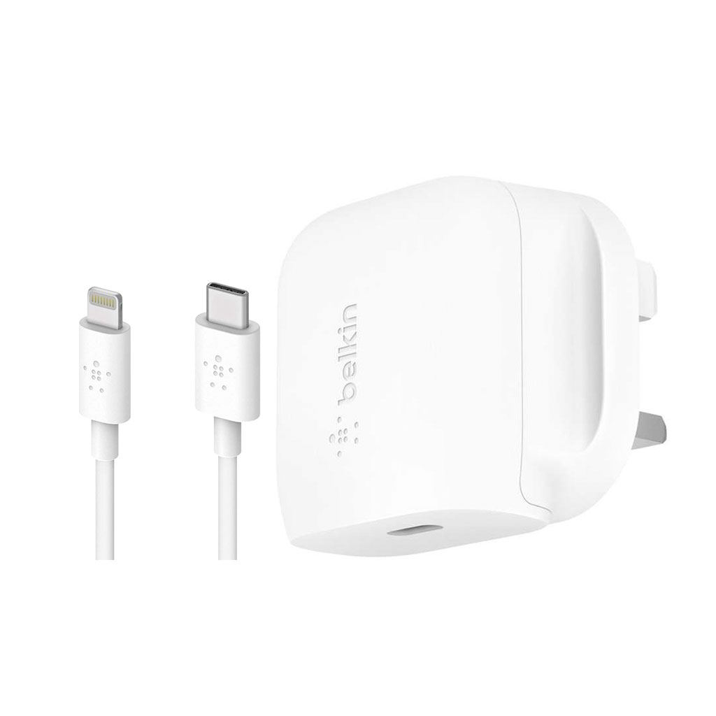 Belkin USB-C Wall Charger 20W with Type-C to Lightning Cable 4ft/1.2M