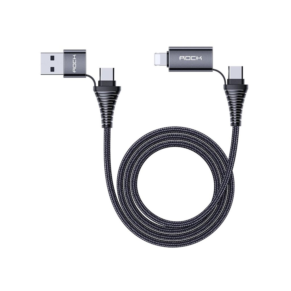 Rock R12 Multi-function PD Fast Charge & Sync Cable (4 IN 1)
