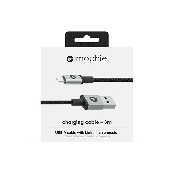 Mophie USB-A to Lightning Charging Cable 3m - Black