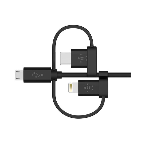 Belkin Universal Cable with Micro-USB, USB-C and Lightning Connectors