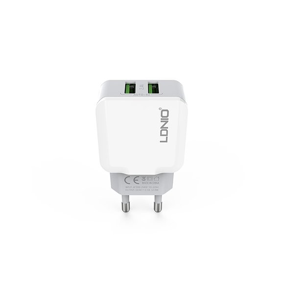LDNIO A2202 2.4A Dual USB Travel Charger