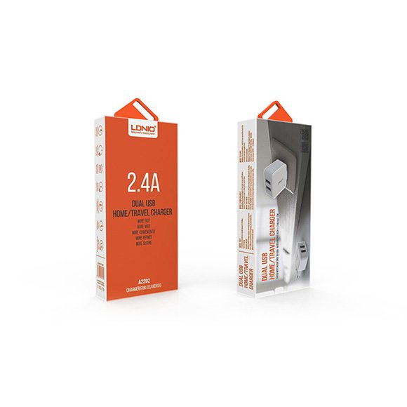 LDNIO A2202 2.4A Dual USB Travel Charger