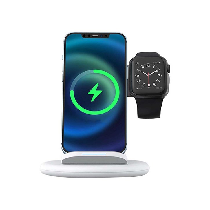 WiWU Power Air 3 in 1 Desktop Wireless Charger Mobile Phone Stand 15W