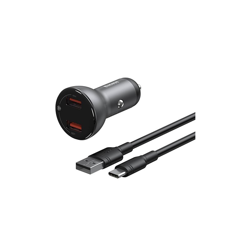 Baseus Digital Display Dual Quick Car Charger 45W Suit