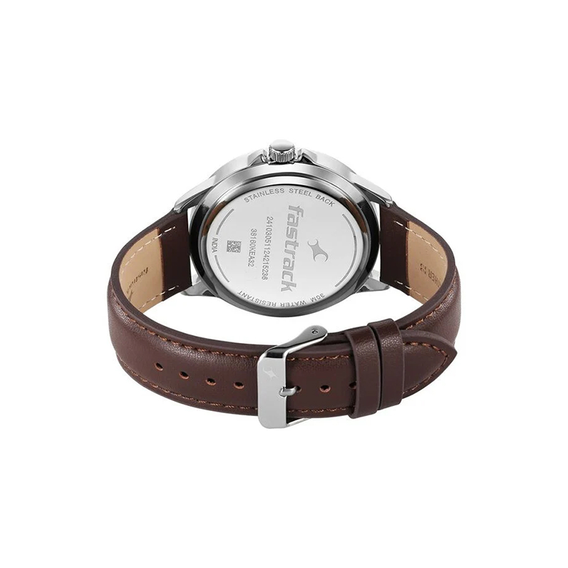 Fastrack Stunners X 38160SL04 Quartz Leather Strap Men’s Watch