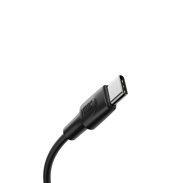 Baseus White Series VOOC Flash Charge Type C Data Cable 1M - Black