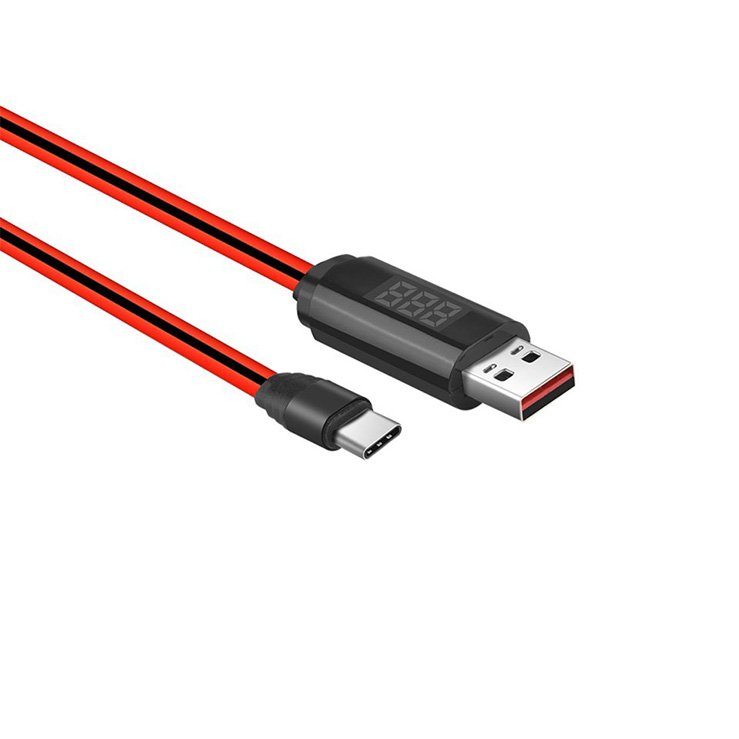 Hoco U29 Micro-USB Charging Cable with LED Timing Display - Red