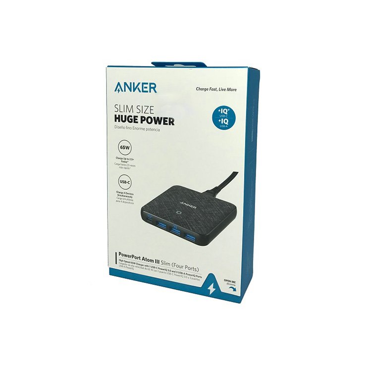 Anker PowerPort Atom III Slim 4 Port - Black