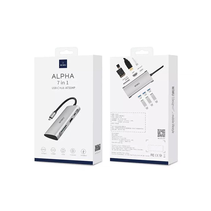 WiWU Alpha 7-in-1 USB-C Hub A731HP