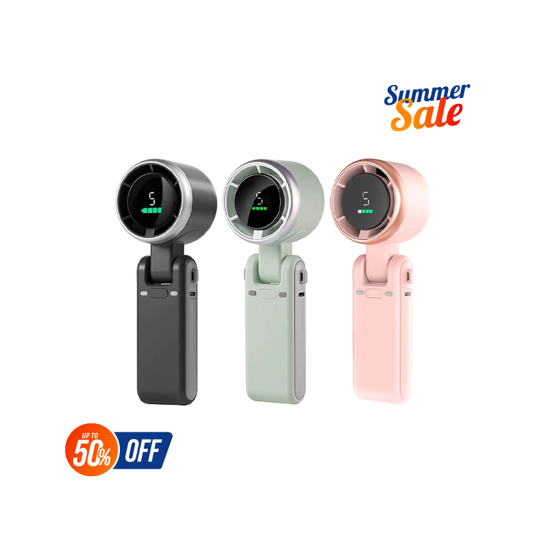 Portable Handheld Foldable Mini Turbo Fan - 3600mAh