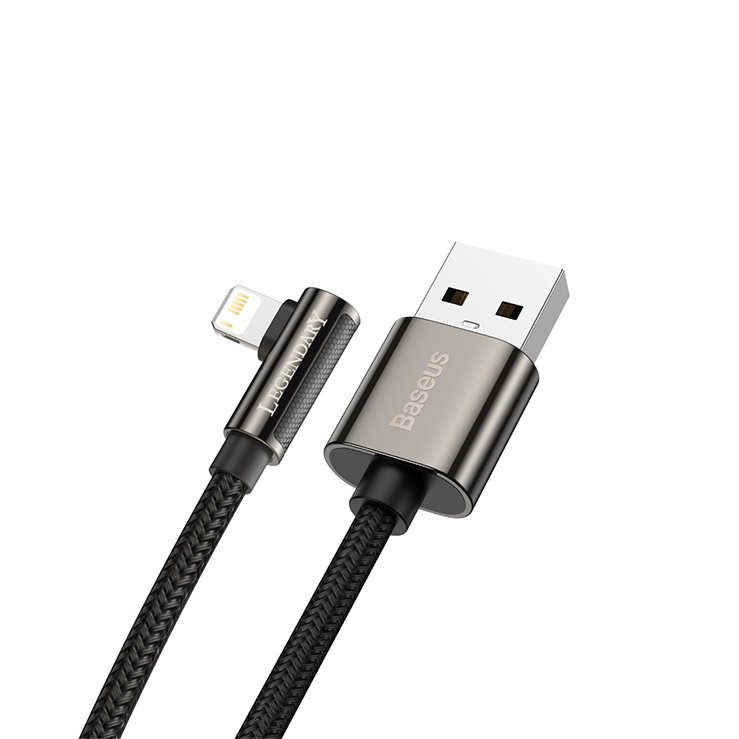 Baseus Legend Series Elbow Fast Charging Data Cable USB to iP — Black