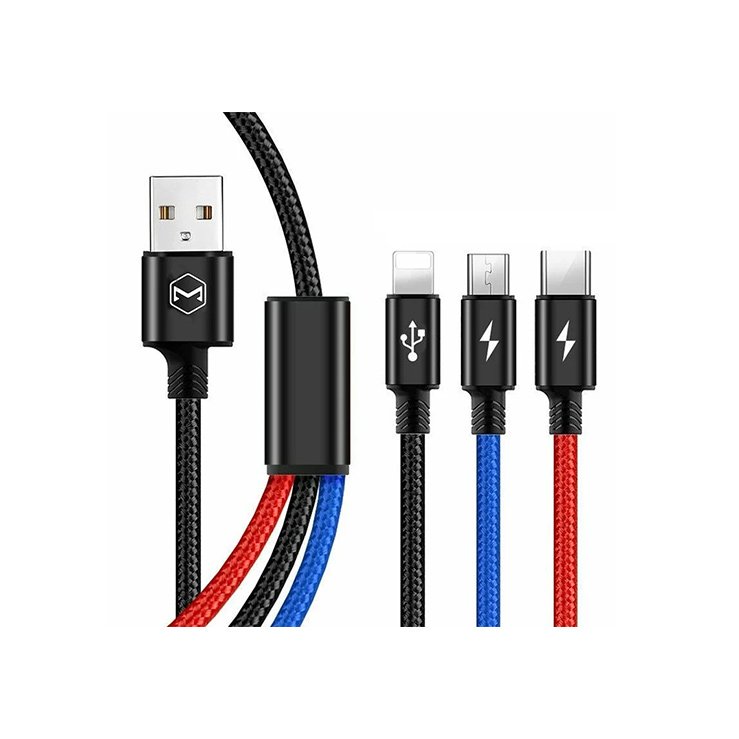 Mcdodo CA-622 2.4A 3 In One 3 Color 3 In 1 Cable 1.2M