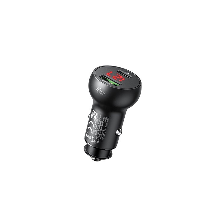 Mcdodo CC-7030 PD+QC Usb 45W Car Charger with Digital Display