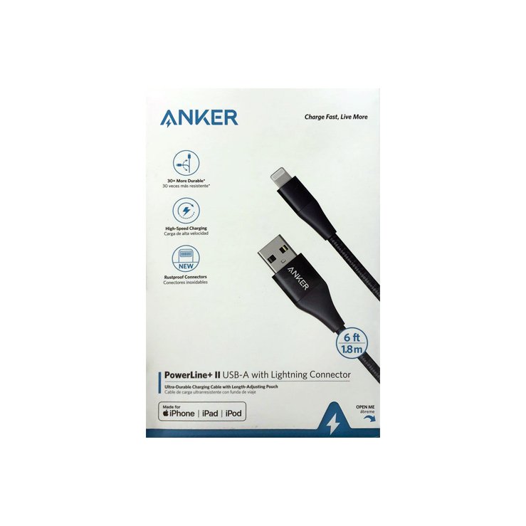 Anker PowerLine+ II USB to Lightning Connector 6ft