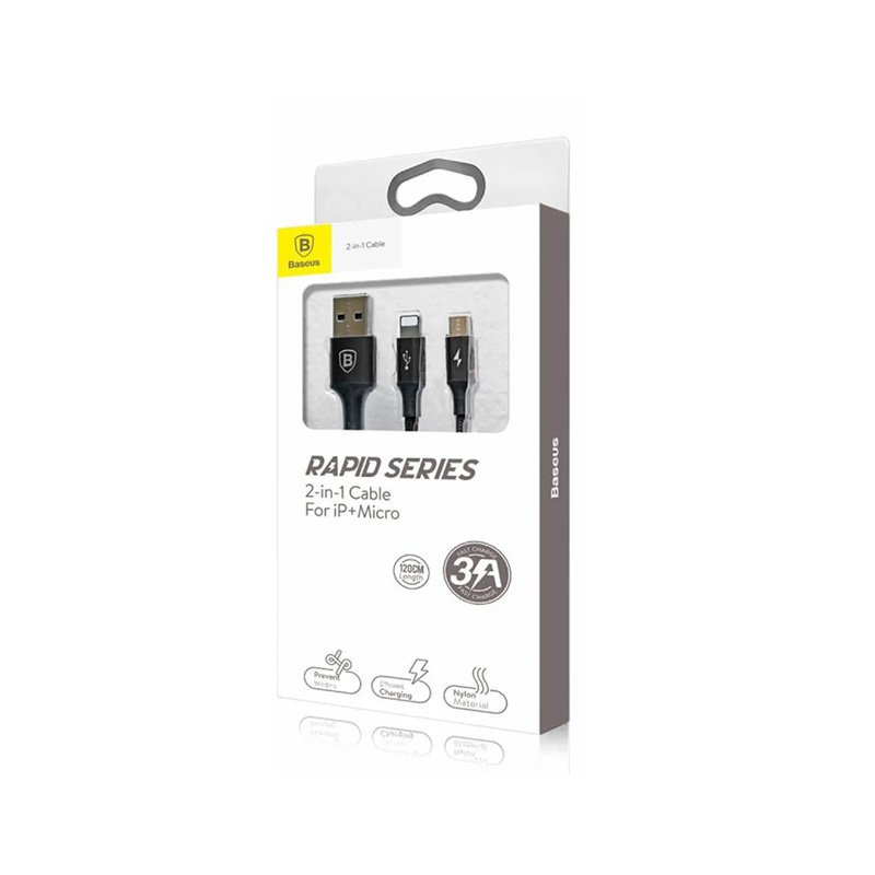 Baseus Rapid Series 2-in-1 Cable for iP + Micro