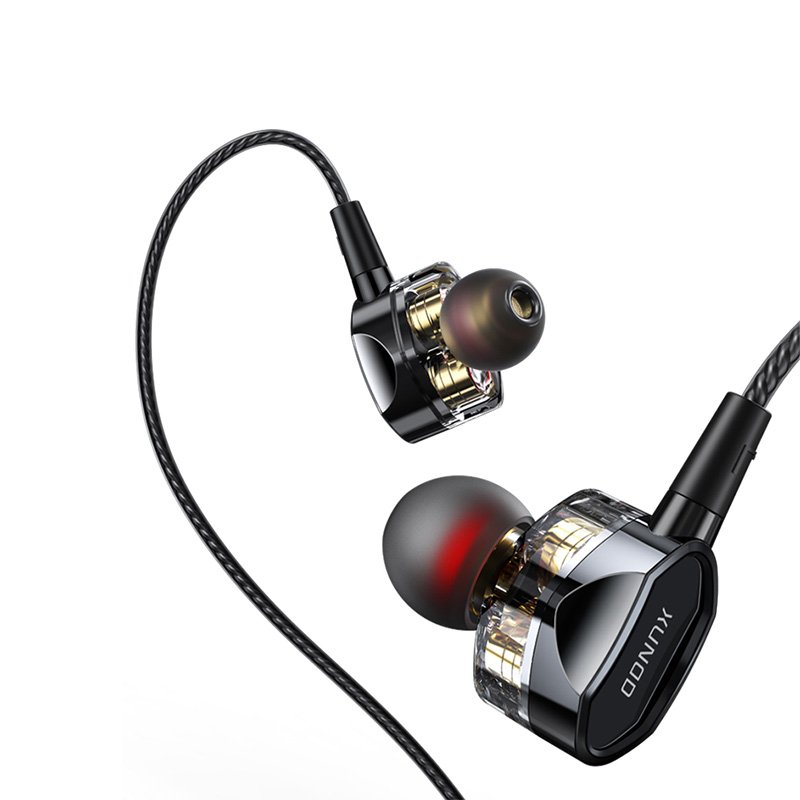 XUNDD XDHE-010 New Dual Dynamic Earphone with Volume Control