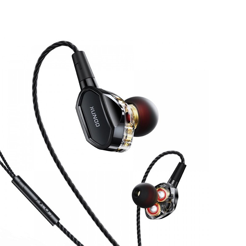 XUNDD XDHE-010 New Dual Dynamic Earphone with Volume Control