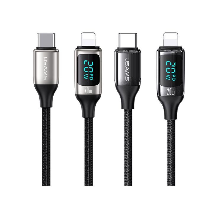 USAMS US-SJ545 U78 Type-C to Lighting Digital Display PD Data Cable