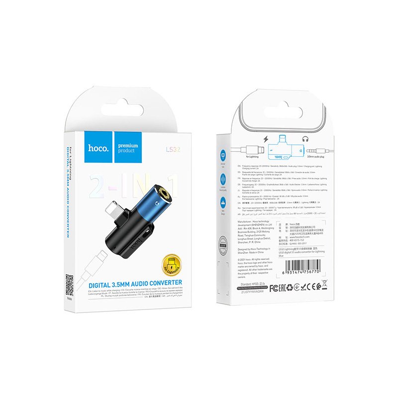 Hoco LS32 Lightning to 3.5mm Audio Converter
