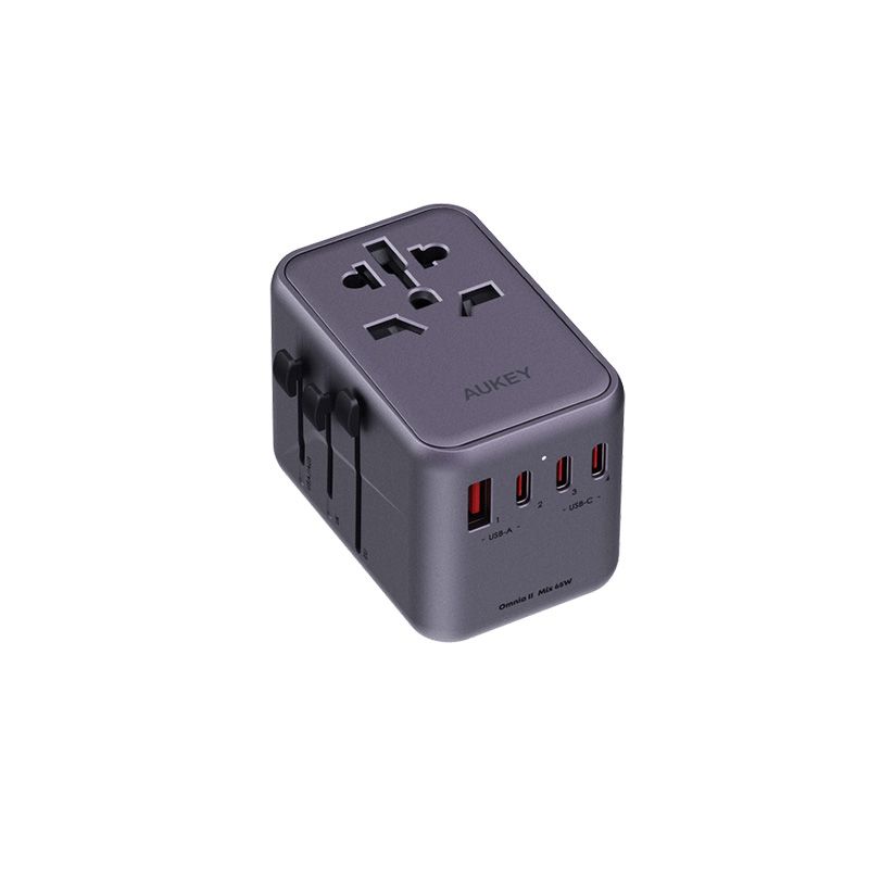 Aukey Travel Mate Gan Universal Adapter With Usb Ports