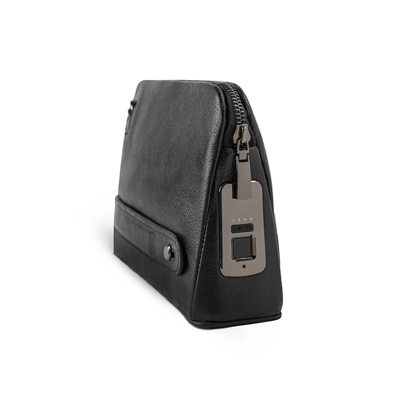 Aegis Anti-Theft Fingerprint Lock Leather Handbag