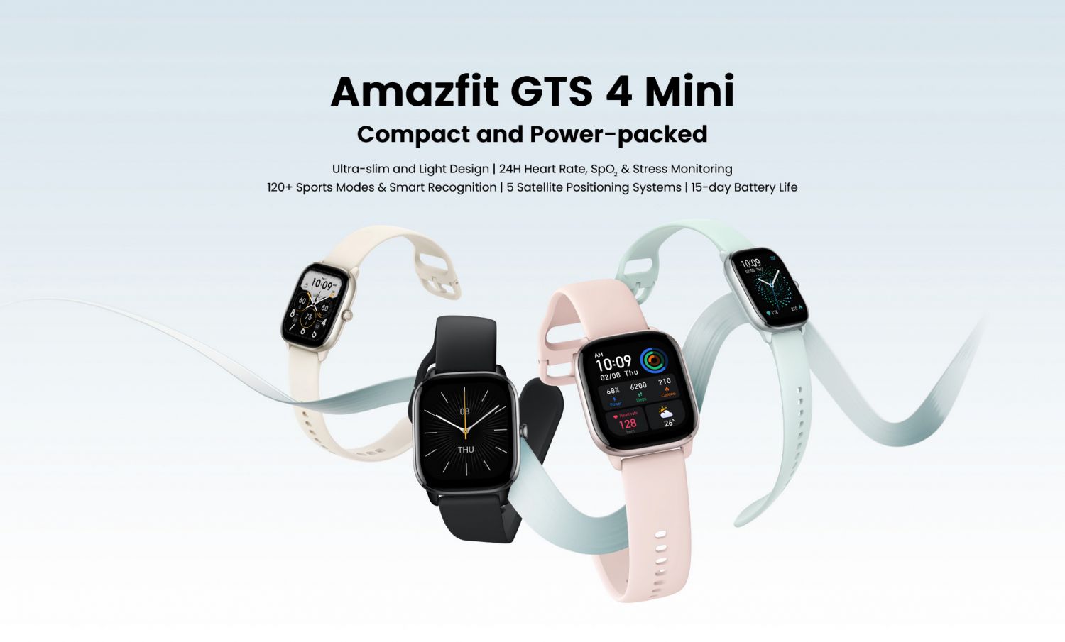 Xiaomi Smartwatch Amazfit GTS 4 Mini Negro