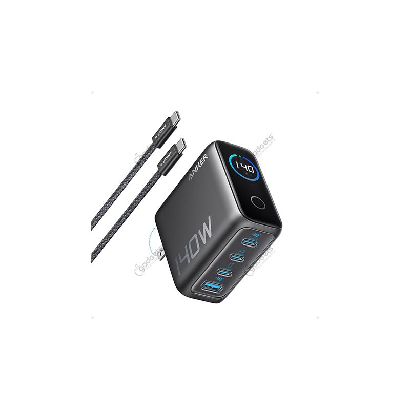Anker Zolo 140W 4-Port Multi Device Charging GaN Power Adapter With Type-C Cable