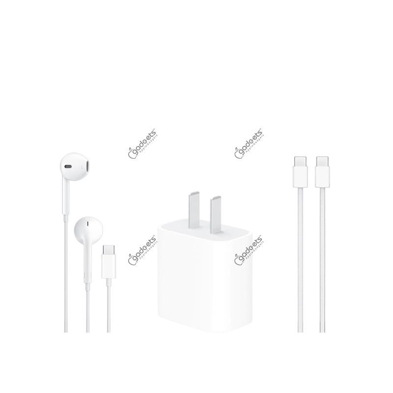 Apple 20W USB-C Power Adapter with USB-C Charge Cable (1m) and EarPods with Type-C Connector Combo