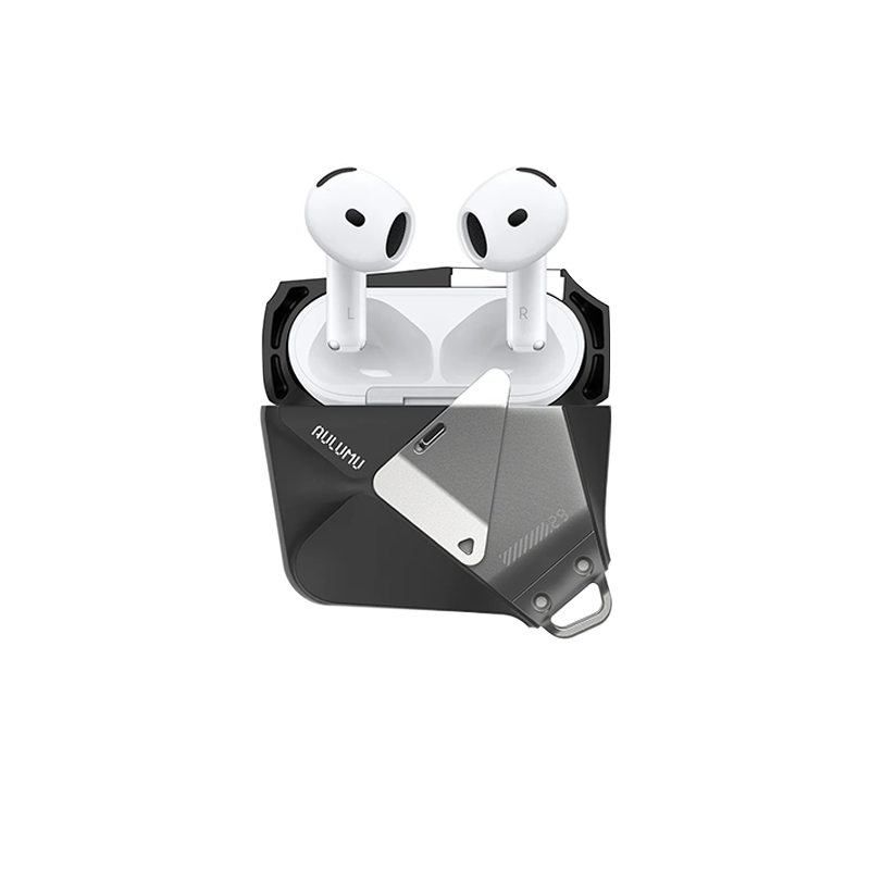 Aulumu A29 Geometric Lock & Lanyard Case for AirPods 4