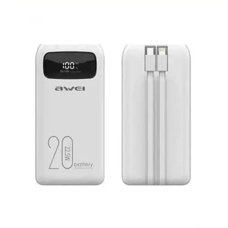 Awei P169K 22.5W Power Bank With Cable - 20000mAh