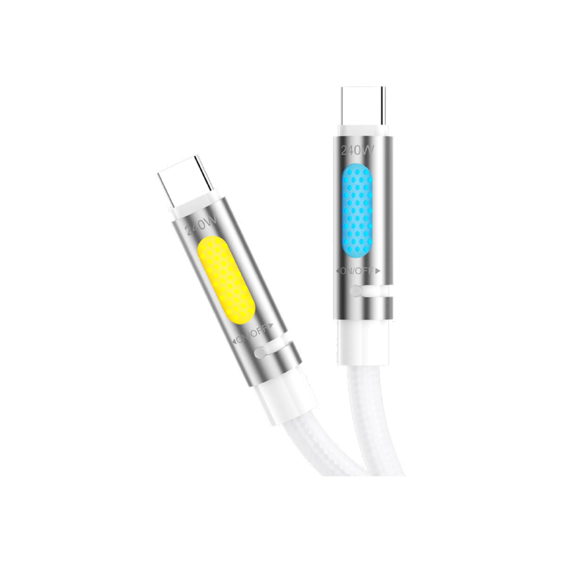 BWOO BO-X325C 240W 1.2M Type-C RGB Charging Cable
