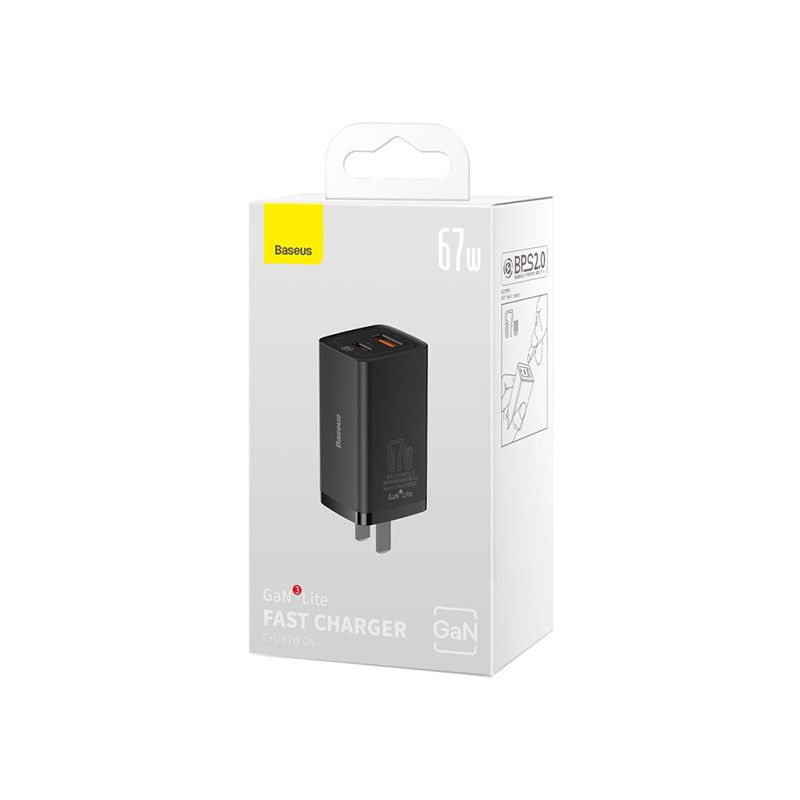 Baseus GaN3 Lite Fast Charger C+U 67W CN