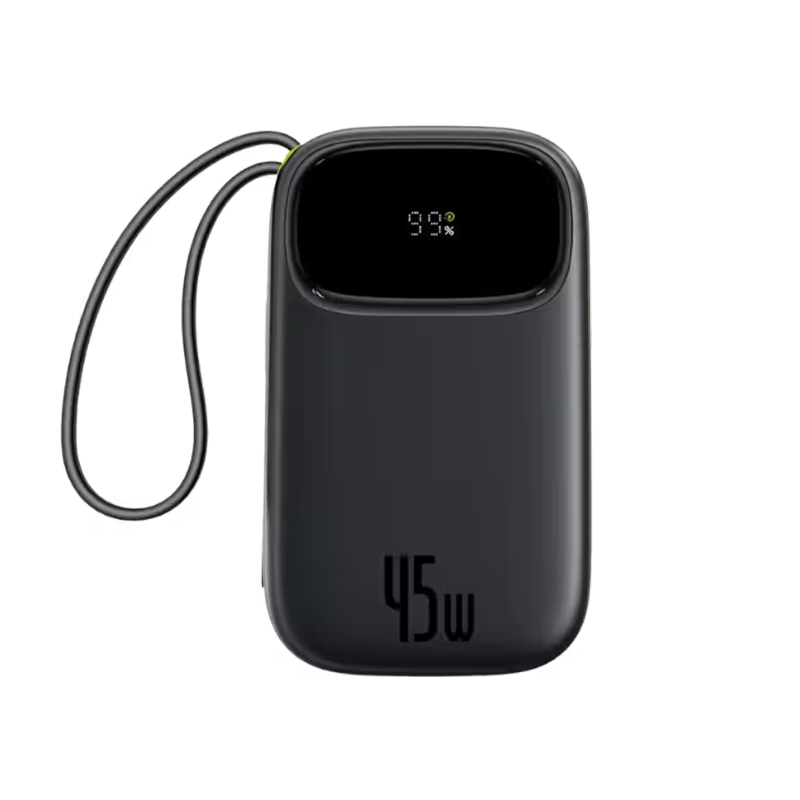 Baseus Qpow 3 45W Digital Display Fast Charging Power Bank With Dual Cable - 20000mAh