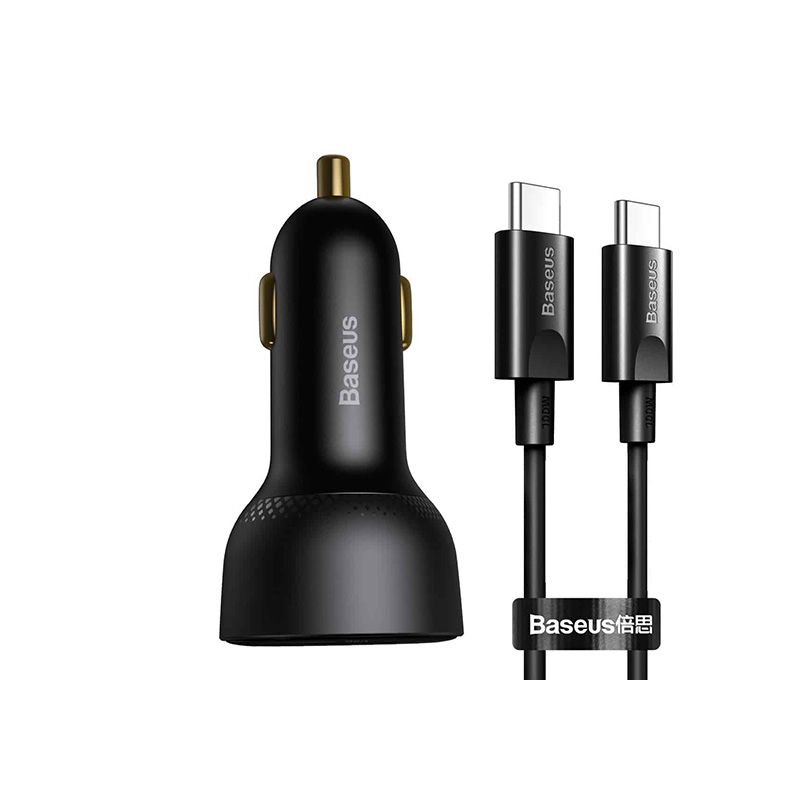 Baseus Superme Digital Display PPS Dual Quick Charger with Type-C to Type-C Cable 100W
