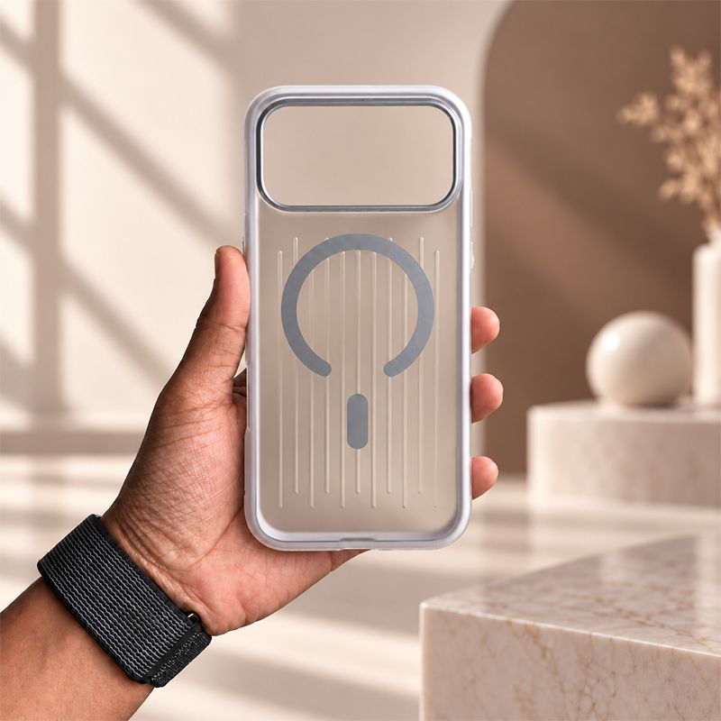 Beky Magnetic Ribbed Design sign Case for iPhone
