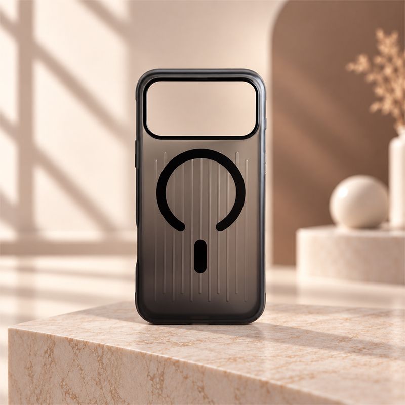 Beky Magnetic Ribbed Design sign Case for iPhone