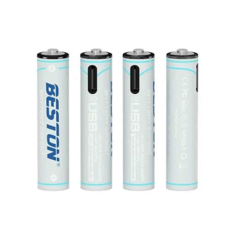 Beston AAA 1.5V 4PCS Type-C Port Lithium Rechargeable Battery - 660mAh