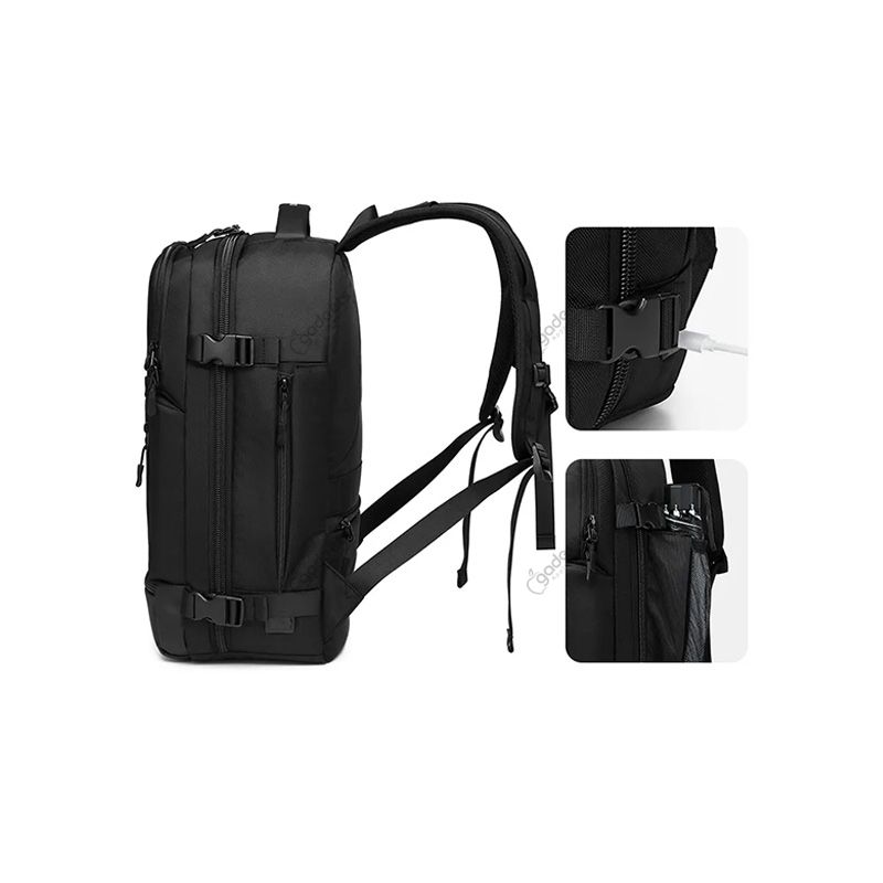 Ozuko 9405 Factory Business Travel Waterproof Backpack With USB Charging