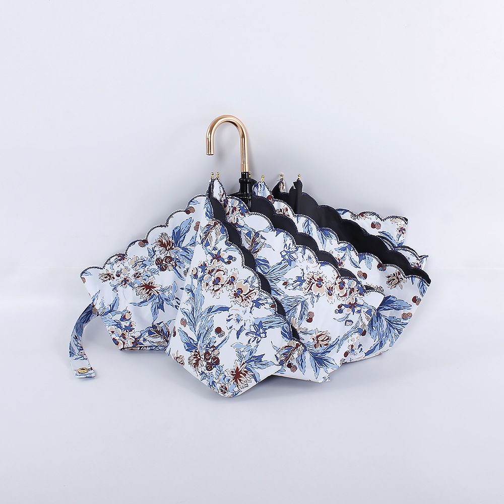 Lumina Floral Printed Manual Compact Umbrella