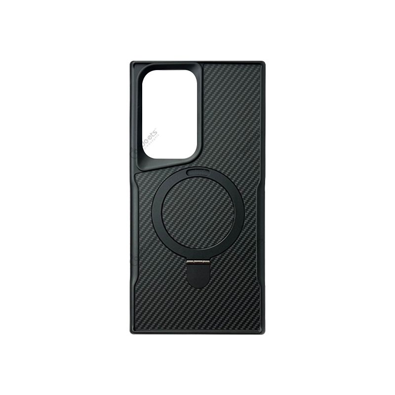 Carbon Texture MagSafe Kickstand Case for Galaxy S24 Ultra