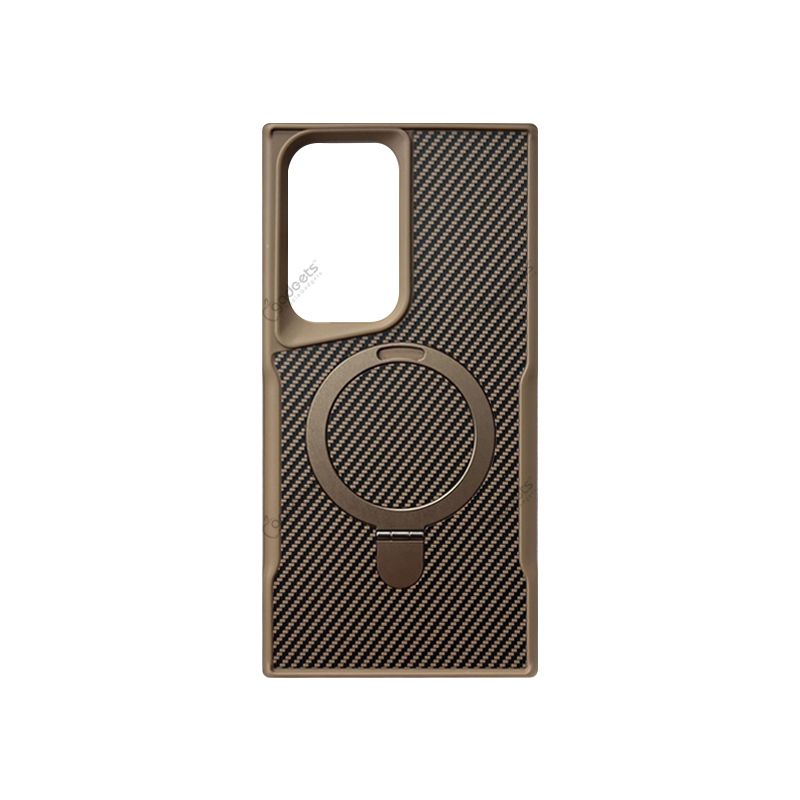 Carbon Texture MagSafe Kickstand Case for Galaxy S24 Ultra