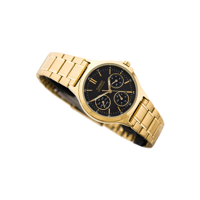 Casio Enticer Ltp V300g 1audf Multifunction Stainless Steel Womens Watch