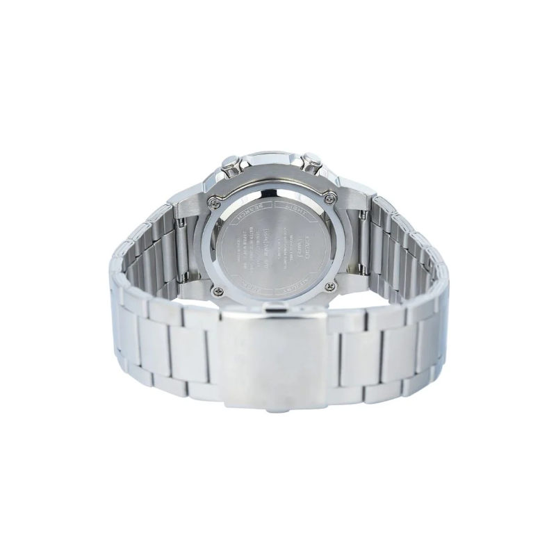 Casio Standard Dual Time Amw 870da 2a2vdf Stainless Steel Mens Watch