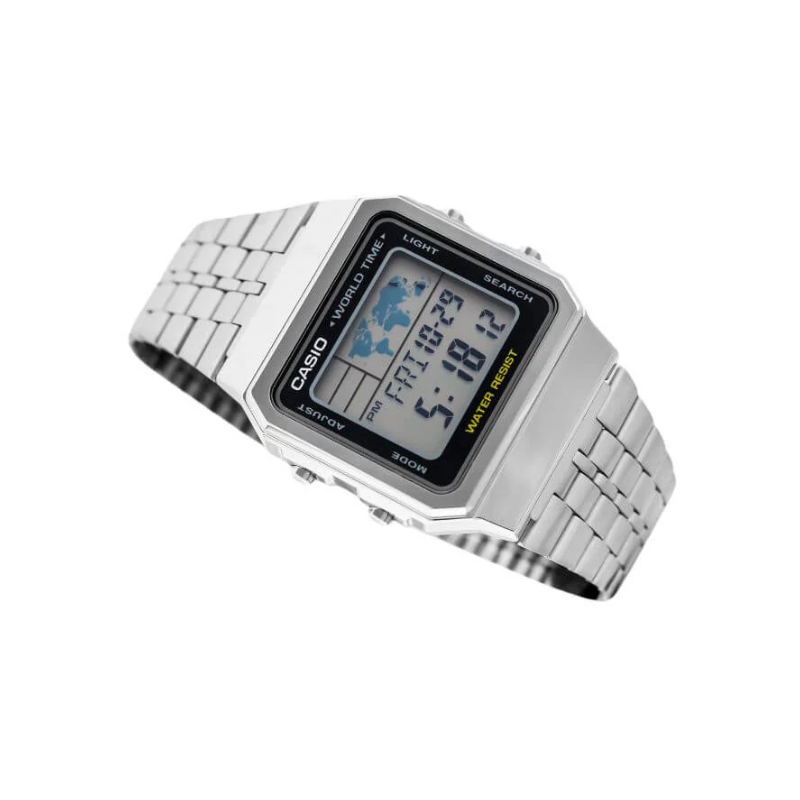 Casio Vintage World Time A500WA-1DF Digital Chain Watch