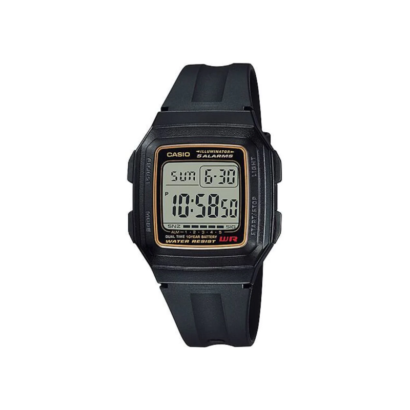 Casio Youth F-201WA-9ADF Dual Time Digital Resin Band Unisex Watch