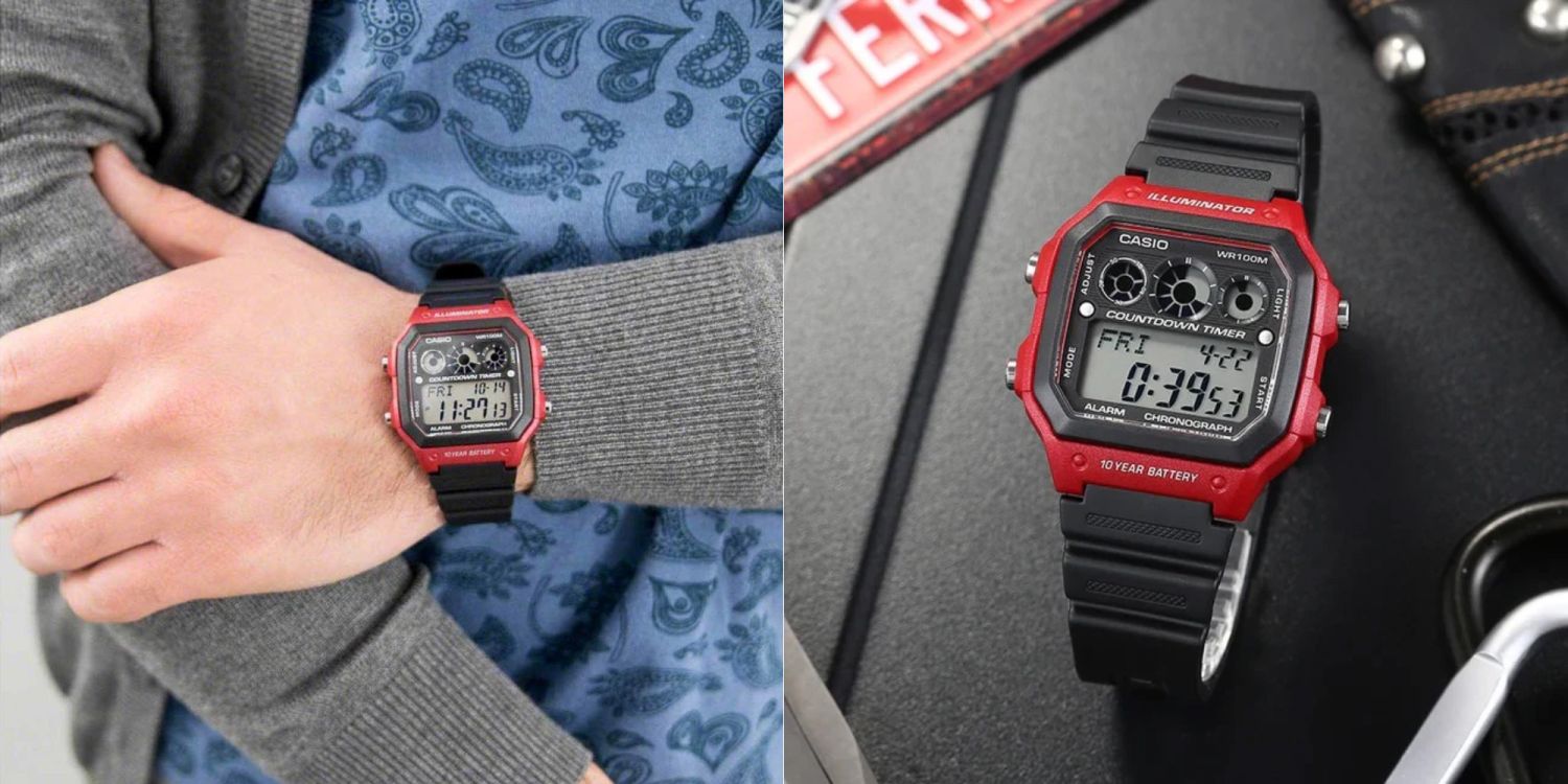 Casio Youth Illuminator World Time AE-1300WH-4AVDF Resin Belt Men’s ...