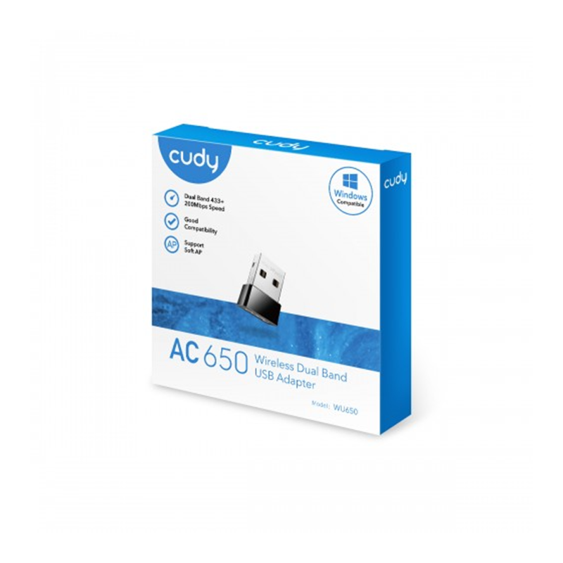 Cudy WU650 AC650 Dual Band WiFi Wireless Adapter