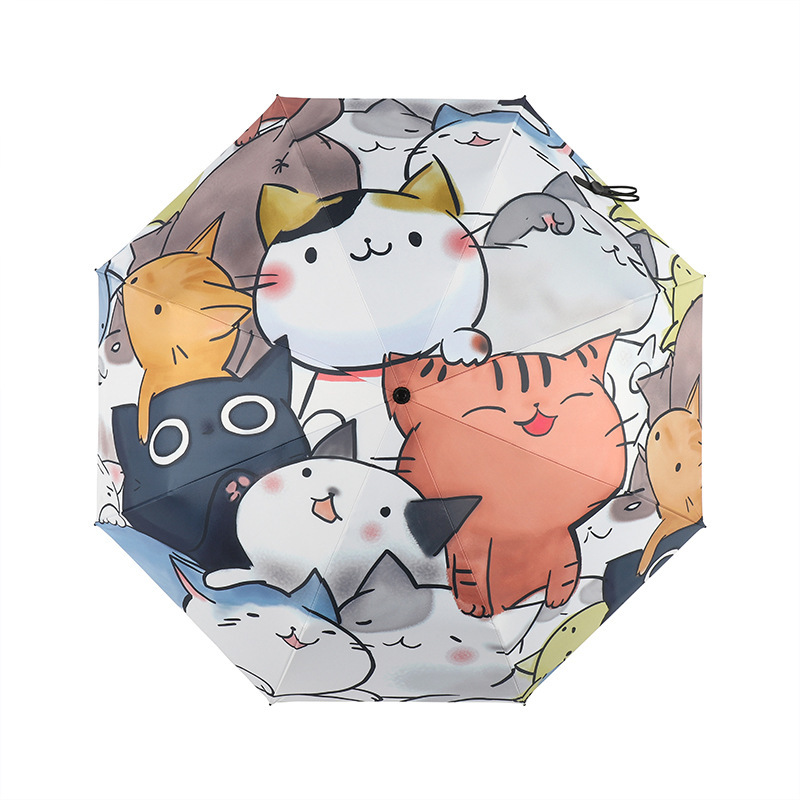 Bear Designed 21-inch 8-Rib 3-Fold Umbrella