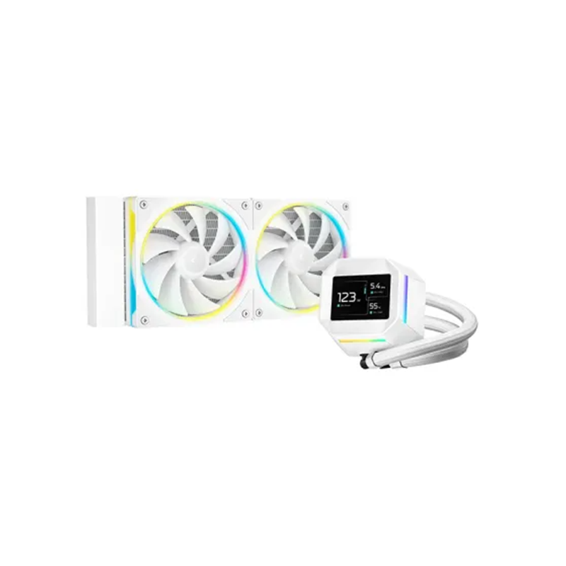 DeepCool LM240 WH 240mm ARGB Liquid CPU Cooler With Display