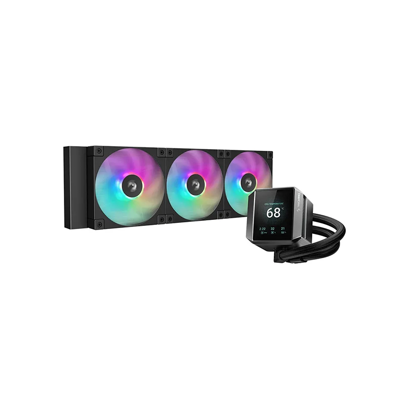 DeepCool MYSTIQUE 360 ARGB 360mm Liquid CPU Cooler with Display
